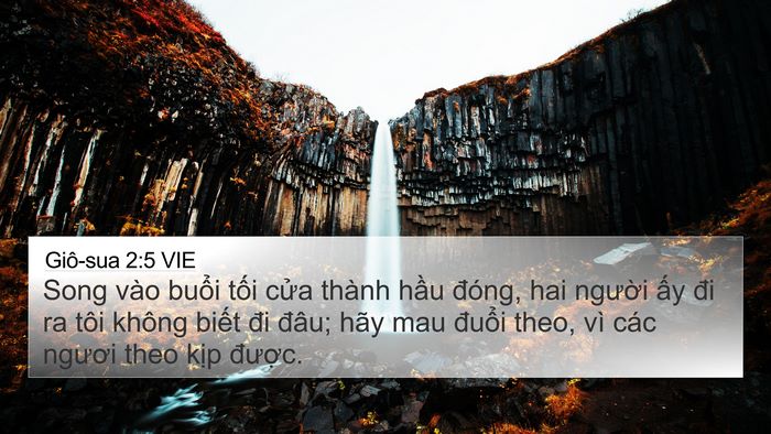 Giô-sua 2:5 VIE Bible Verse Image