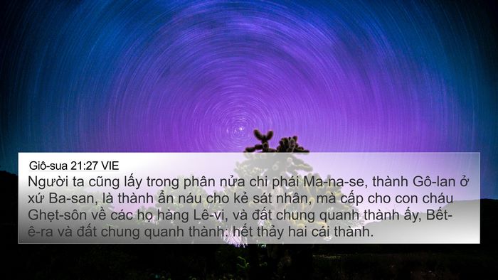 Giô-sua 21:27 VIE 4K Wallpaper - Người ta cũng lấy trong phân nửa chi - 4K Wallpaper Bible Verse