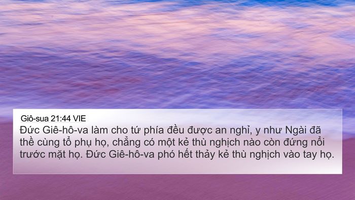 Giô-sua 21:44 VIE Bible Verse Image