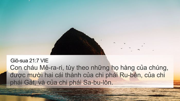 Giô-sua 21:7 VIE 4K Wallpaper - Con cháu Mê-ra-ri, tùy theo những họ hàng - 4K Wallpaper Bible Verse