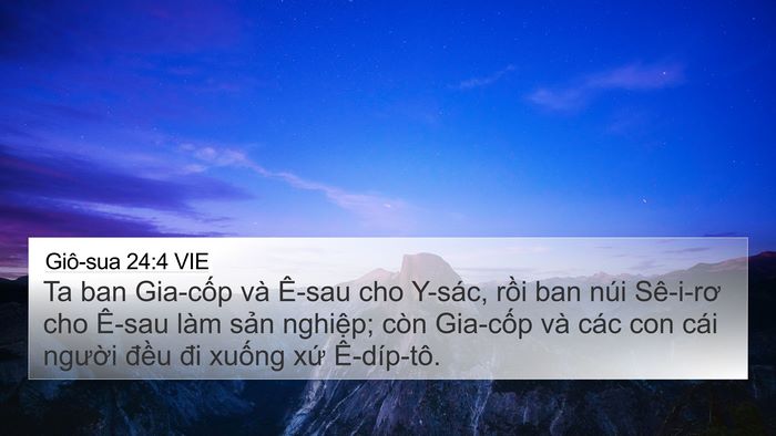 Giô-sua 24:4 VIE Bible Verse Image