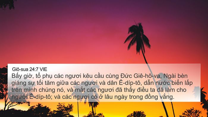 Giô-sua 24:7 VIE 4K Wallpaper - Bấy giờ, tổ phụ các ngươi kêu cầu - 4K Wallpaper Bible Verse