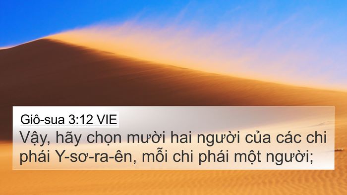 Giô-sua 3:12 VIE Bible Verse Image