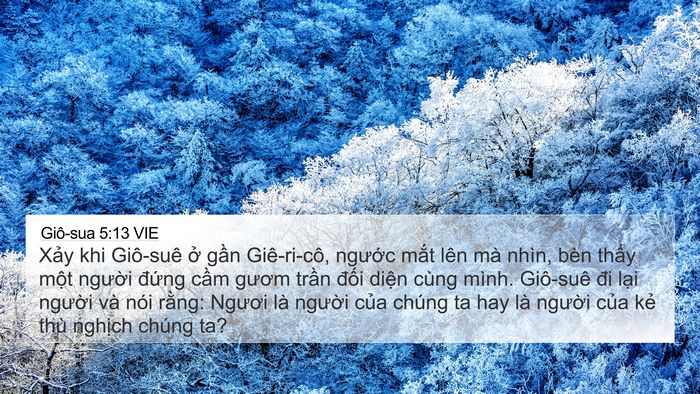 Giô-sua 5:13 VIE Bible Verse Image