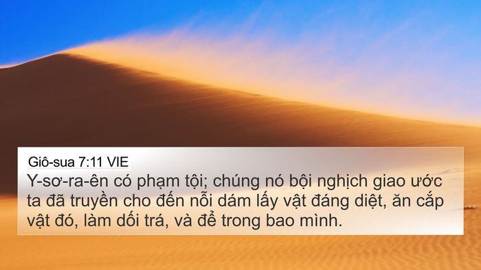 Giô-sua 7:11 VIE Bible Verse Image