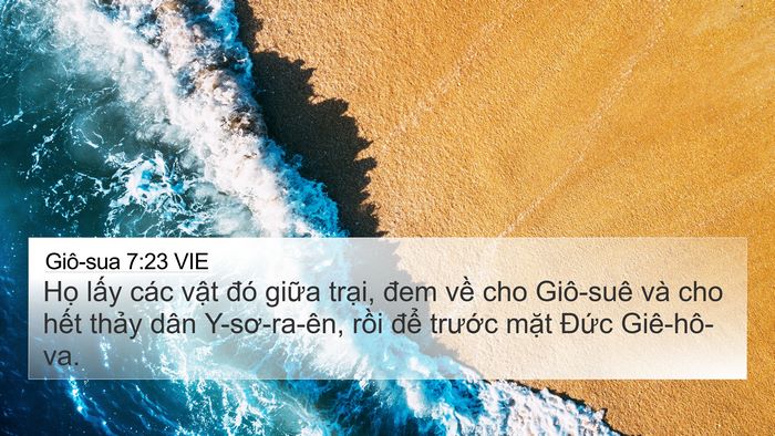 Giô-sua 7:23 VIE Bible Verse Image