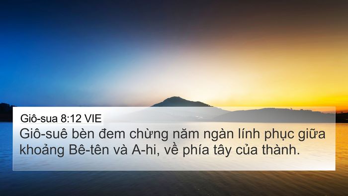 Giô-sua 8:12 VIE Bible Verse Image