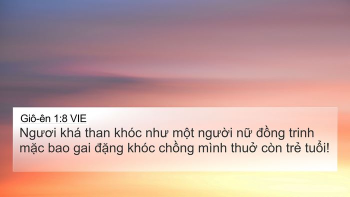 Giô-ên 1:8 VIE Bible Verse Image