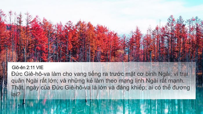 Giô-ên 2:11 VIE Bible Verse Image