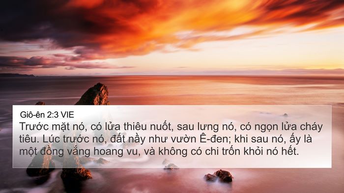 Giô-ên 2:3 VIE Bible Verse Image