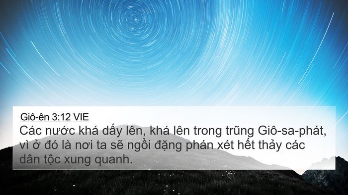 Giô-ên 3:12 VIE 4K Wallpaper - Các nước khá dấy lên, khá lên trong - 4K Wallpaper Bible Verse