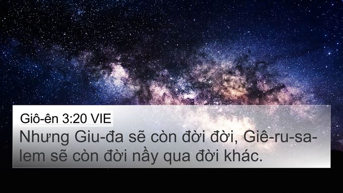 Giô-ên 3:20 VIE 4K Wallpaper - Nhưng Giu-đa sẽ còn đời đời, - 4K Wallpaper Bible Verse