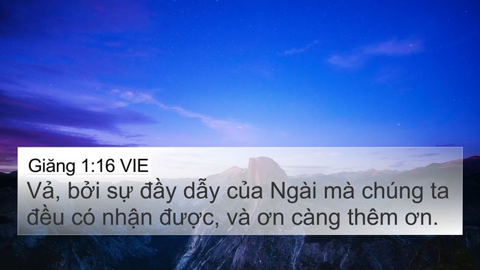 Giăng 1:16 VIE Bible Verse Image