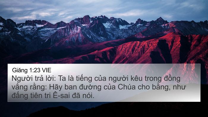 Giăng 1:23 VIE Bible Verse Image