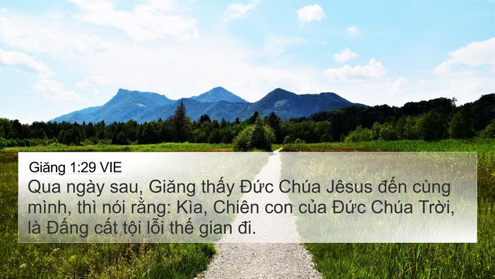 Giăng 1:29 VIE Bible Verse Image