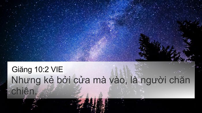 Giăng 10:2 VIE 4K Wallpaper - Nhưng kẻ bởi cửa mà vào, là người - 4K Wallpaper Bible Verse