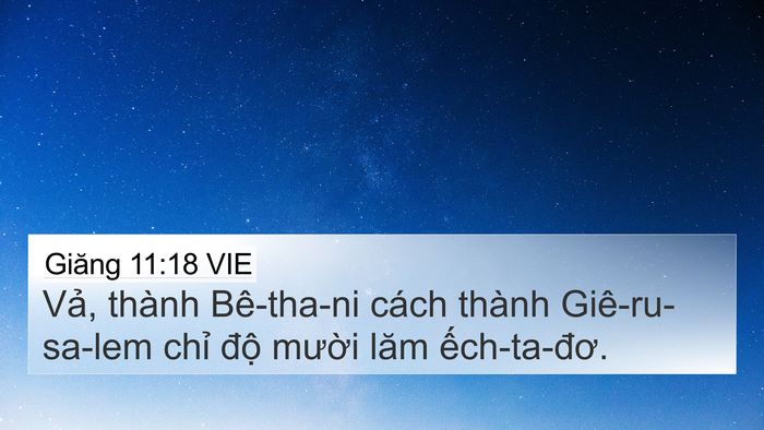 Giăng 11:18 VIE Bible Verse Image