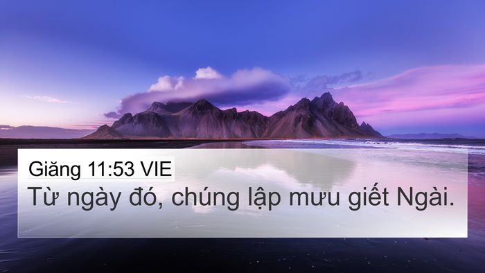 Giăng 11:53 VIE Bible Verse Image