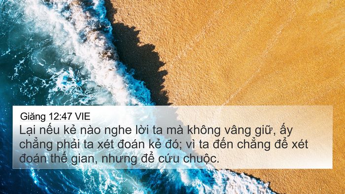 Giăng 12:47 VIE Bible Verse Image