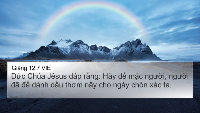 Giăng 12:7 VIE Bible Verse Image