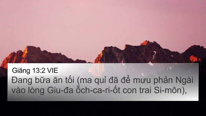 Giăng 13:2 VIE Bible Verse Image