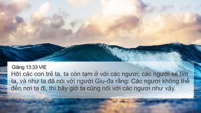Giăng 13:33 VIE Bible Verse Image