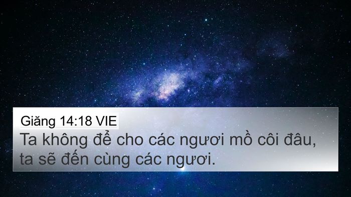 Giăng 14:18 VIE Bible Verse Image