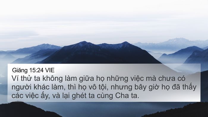 Giăng 15:24 VIE Bible Verse Image