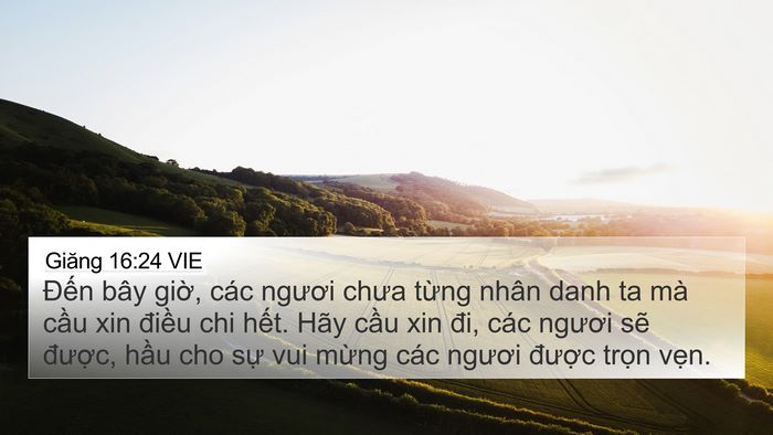 Giăng 16:24 VIE Bible Verse Image