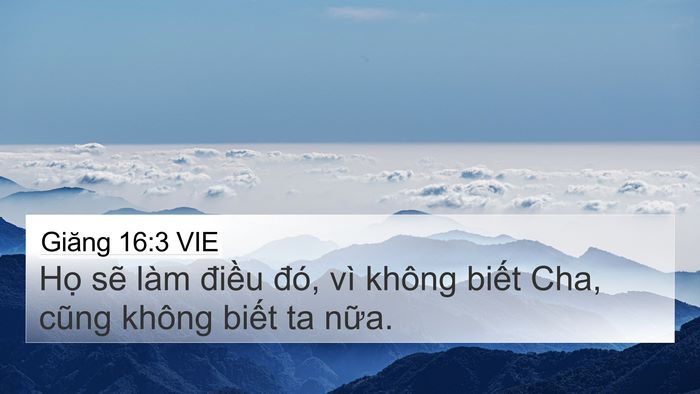 Giăng 16:3 VIE Bible Verse Image