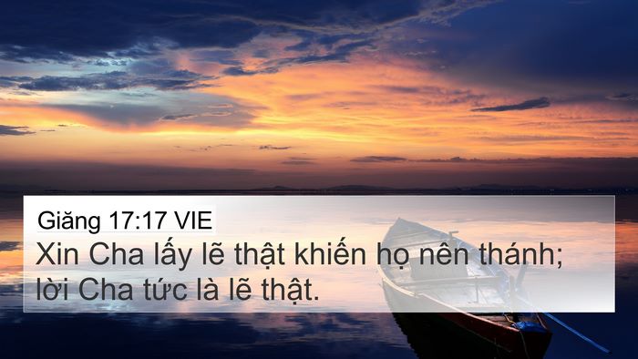 Giăng 17:17 VIE Bible Verse Image