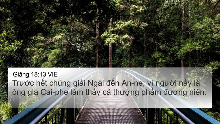 Giăng 18:13 VIE Bible Verse Image