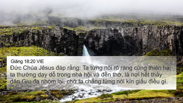 Giăng 18:20 VIE Bible Verse Image