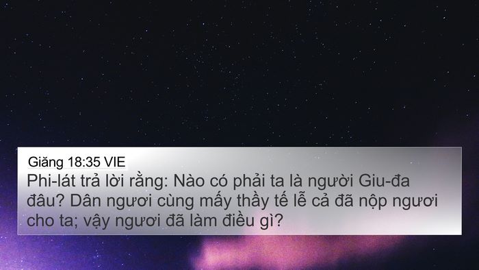 Giăng 18:35 VIE Bible Verse Image