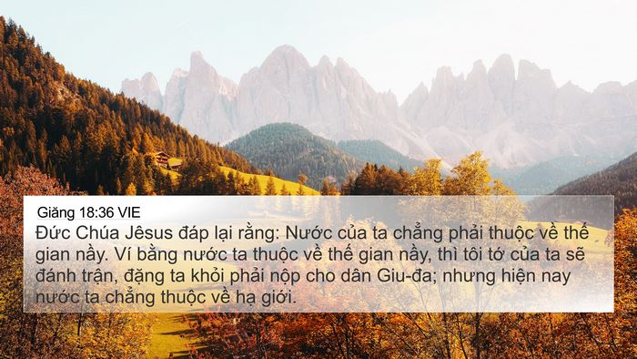 Giăng 18:36 VIE Bible Verse Image