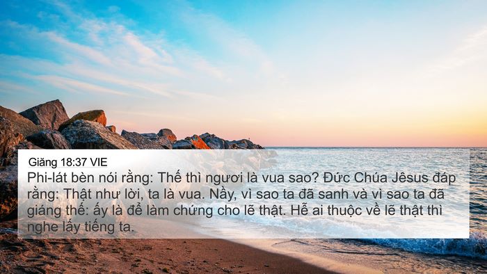 Giăng 18:37 VIE Bible Verse Image