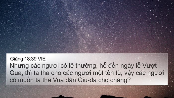 Giăng 18:39 VIE Bible Verse Image