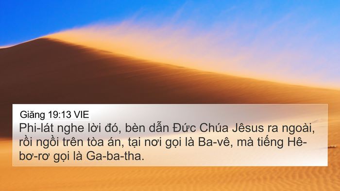 Giăng 19:13 VIE Bible Verse Image