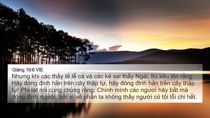 Giăng 19:6 VIE Bible Verse Image