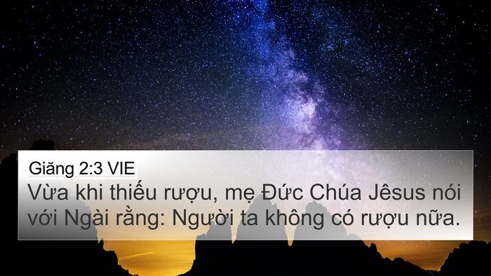 Giăng 2:3 VIE Bible Verse Image