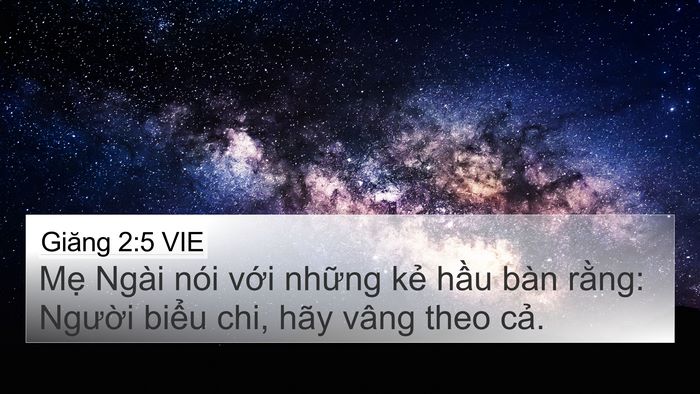 Giăng 2:5 VIE Bible Verse Image