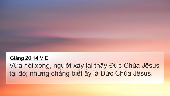 Giăng 20:14 VIE Bible Verse Image