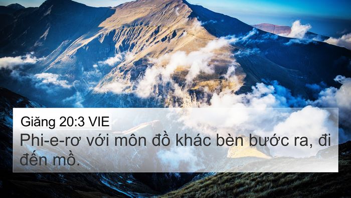 Giăng 20:3 VIE Bible Verse Image