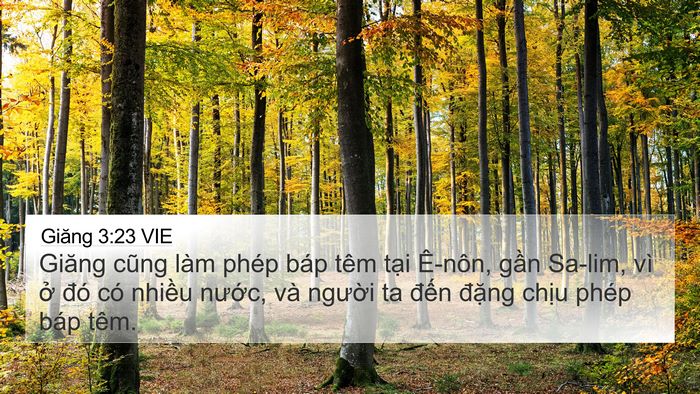 Giăng 3:23 VIE Bible Verse Image