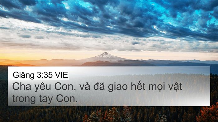 Giăng 3:35 VIE Bible Verse Image