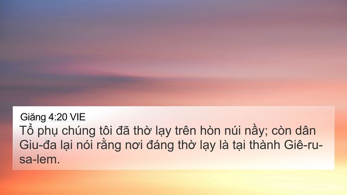 Giăng 4:20 VIE Bible Verse Image