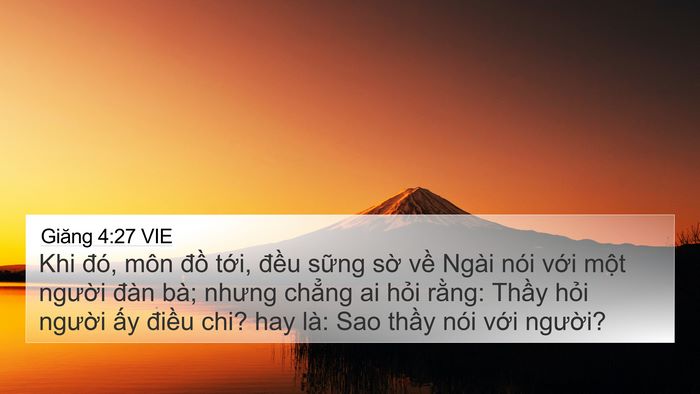 Giăng 4:27 VIE Bible Verse Image