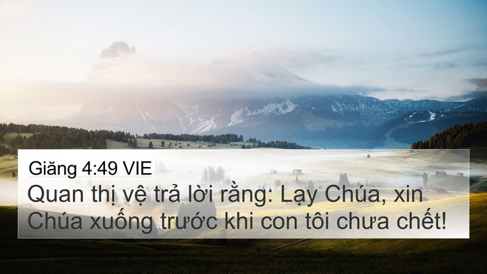 Giăng 4:49 VIE Bible Verse Image