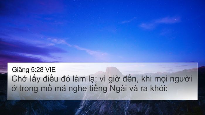 Giăng 5:28 VIE Bible Verse Image
