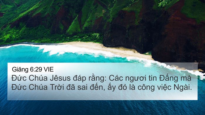 Giăng 6:29 VIE Bible Verse Image